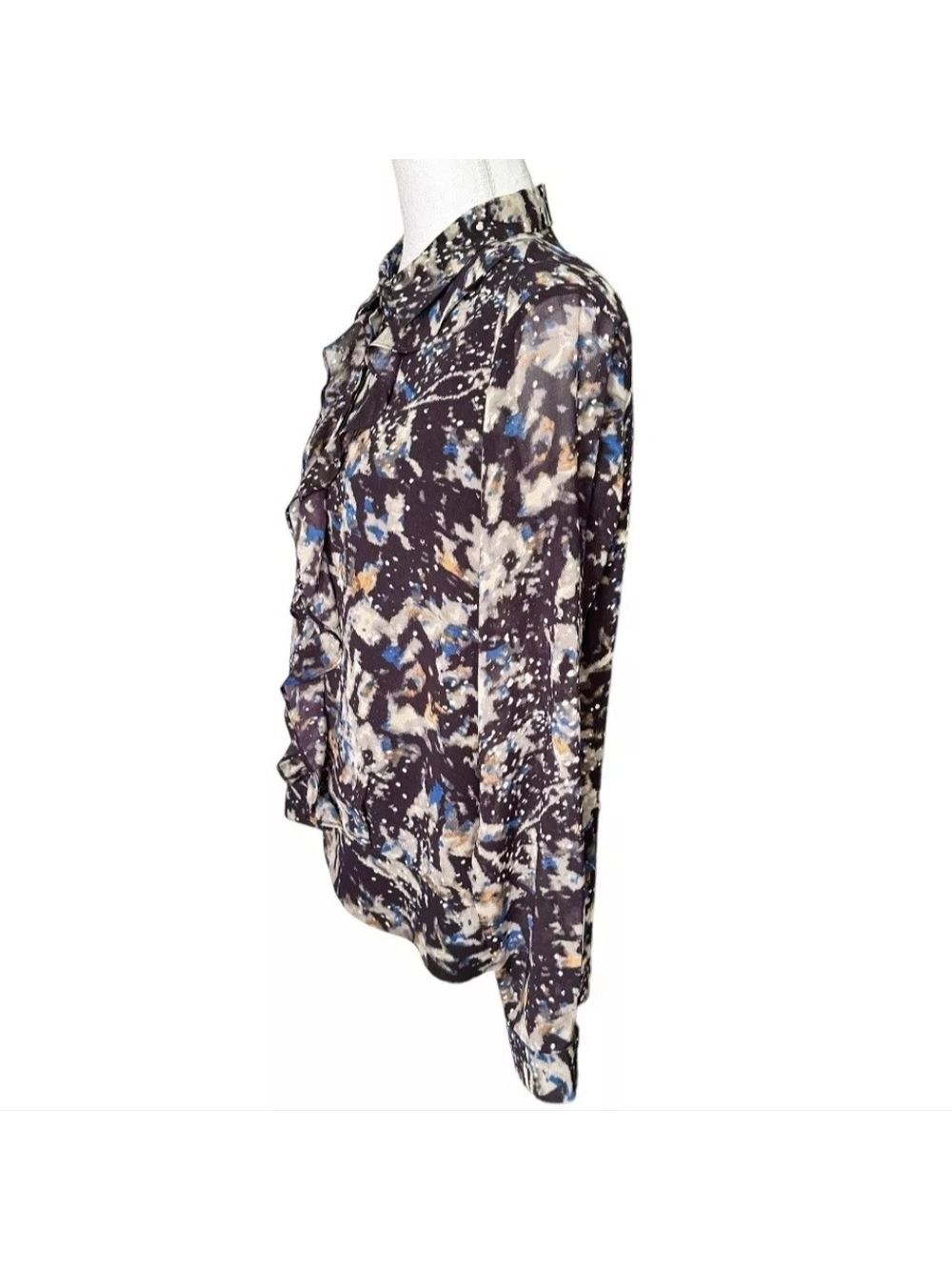 Cabi starry night ruffle chiffon blouse - Picture 7 of 10